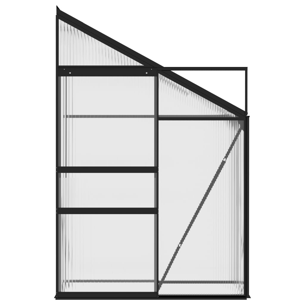 Gewächshaus Anthrazit Aluminium 1,38 m³