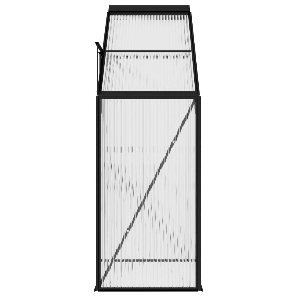 Gewächshaus Anthrazit Aluminium 1,38 m³