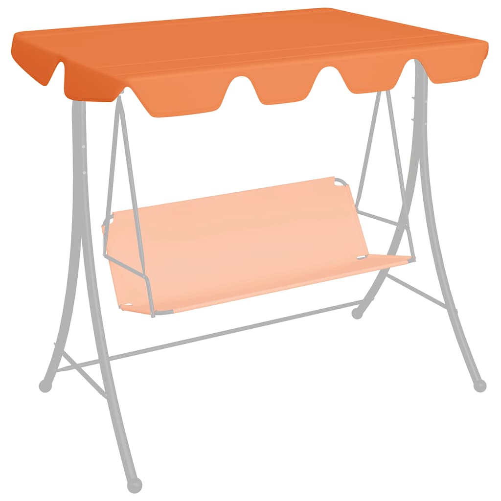 Ersatzdach für Hollywoodschaukel Orange 188/168x145/110 cm