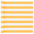 Balkon-Sichtschutz Weiß und Gelb 90x300 cm Oxford-Gewebe