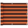 Balkon-Sichtschutz Orange und Braun 75x600 cm Oxford-Gewebe