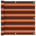 Balkon-Sichtschutz Orange und Braun 90x300 cm Oxford-Gewebe