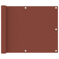 Balkon-Sichtschutz Terracotta-Rot 75x500 cm Oxford-Gewebe