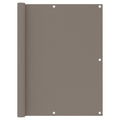 Balkon-Sichtschutz Taupe 120x400 cm Oxford-Gewebe