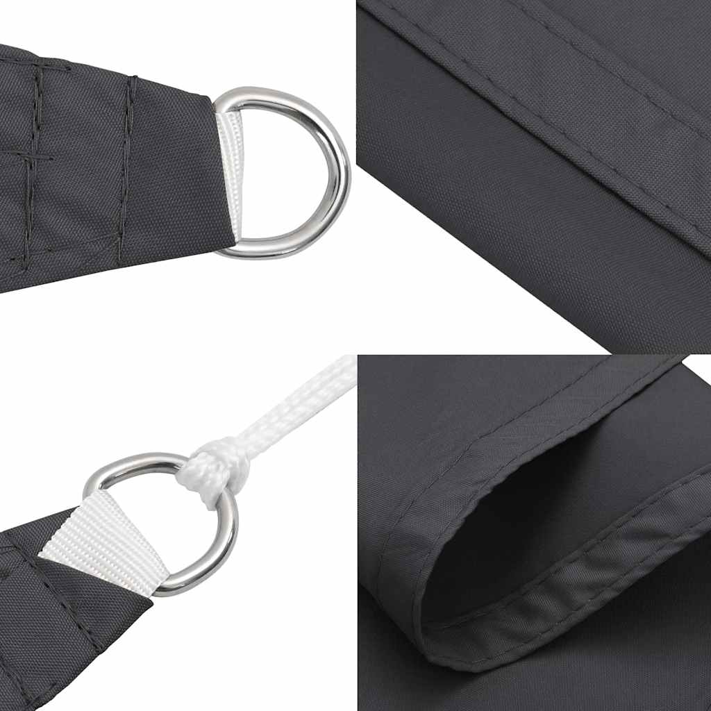 Sonnensegel Oxford-Gewebe Rechteckig 5x8 m Anthrazit