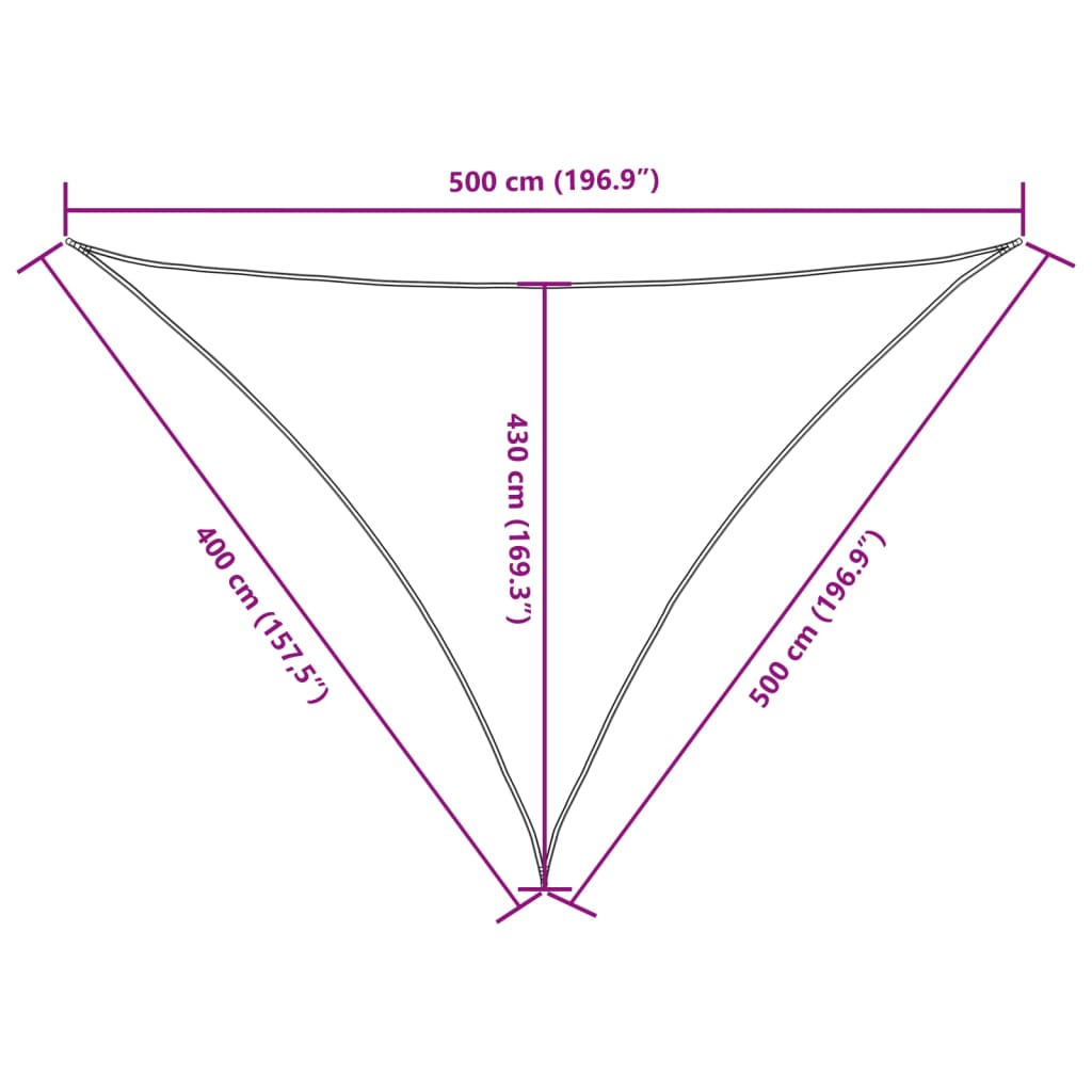 Sonnensegel Oxford-Gewebe Dreieckig 4x5x5 m Anthrazit