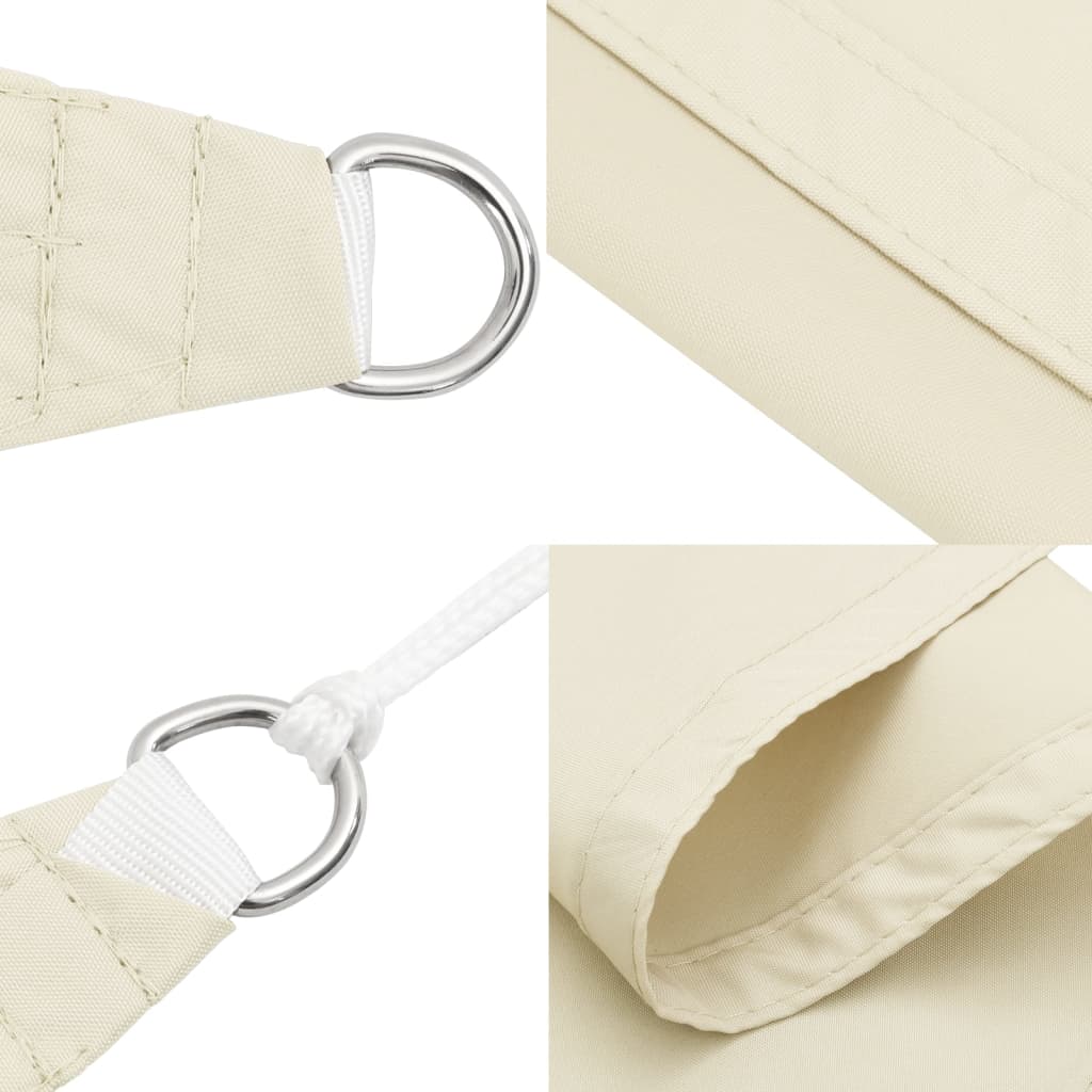 Sonnensegel Oxford-Gewebe Rechteckig 5x7 m Creme