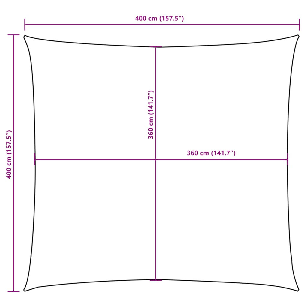 Sonnensegel Oxford-Gewebe Quadratisch 4x4 m Taupe