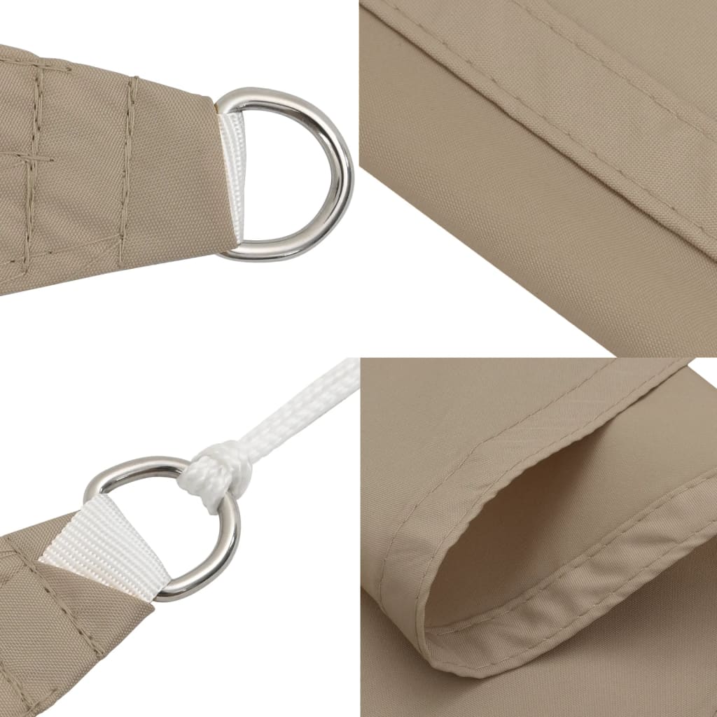 Sonnensegel Oxford-Gewebe Rechteckig 3,5x5 m Taupe