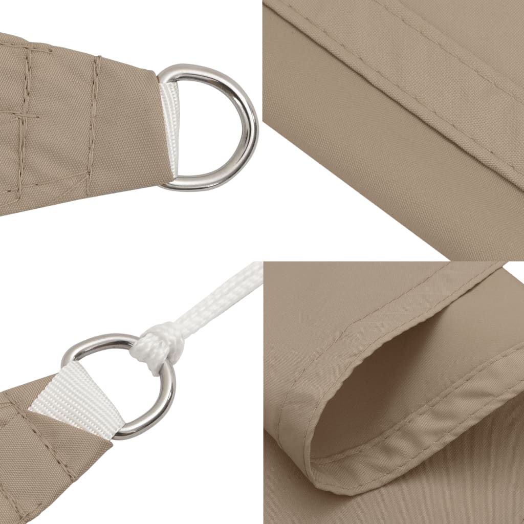 Sonnensegel Oxford-Gewebe Dreieckig 3x4x4 m Taupe