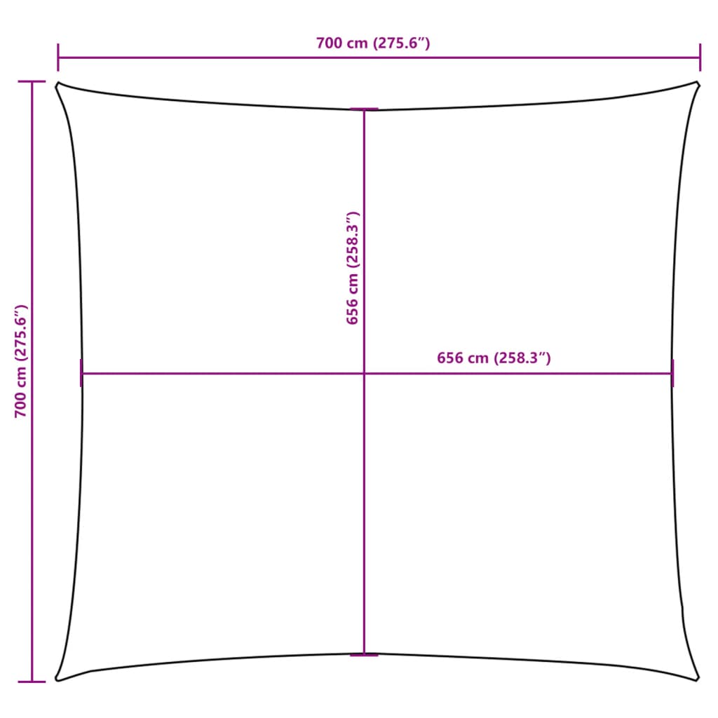 Sonnensegel Oxford-Gewebe Quadratisch 7x7 m Gelb