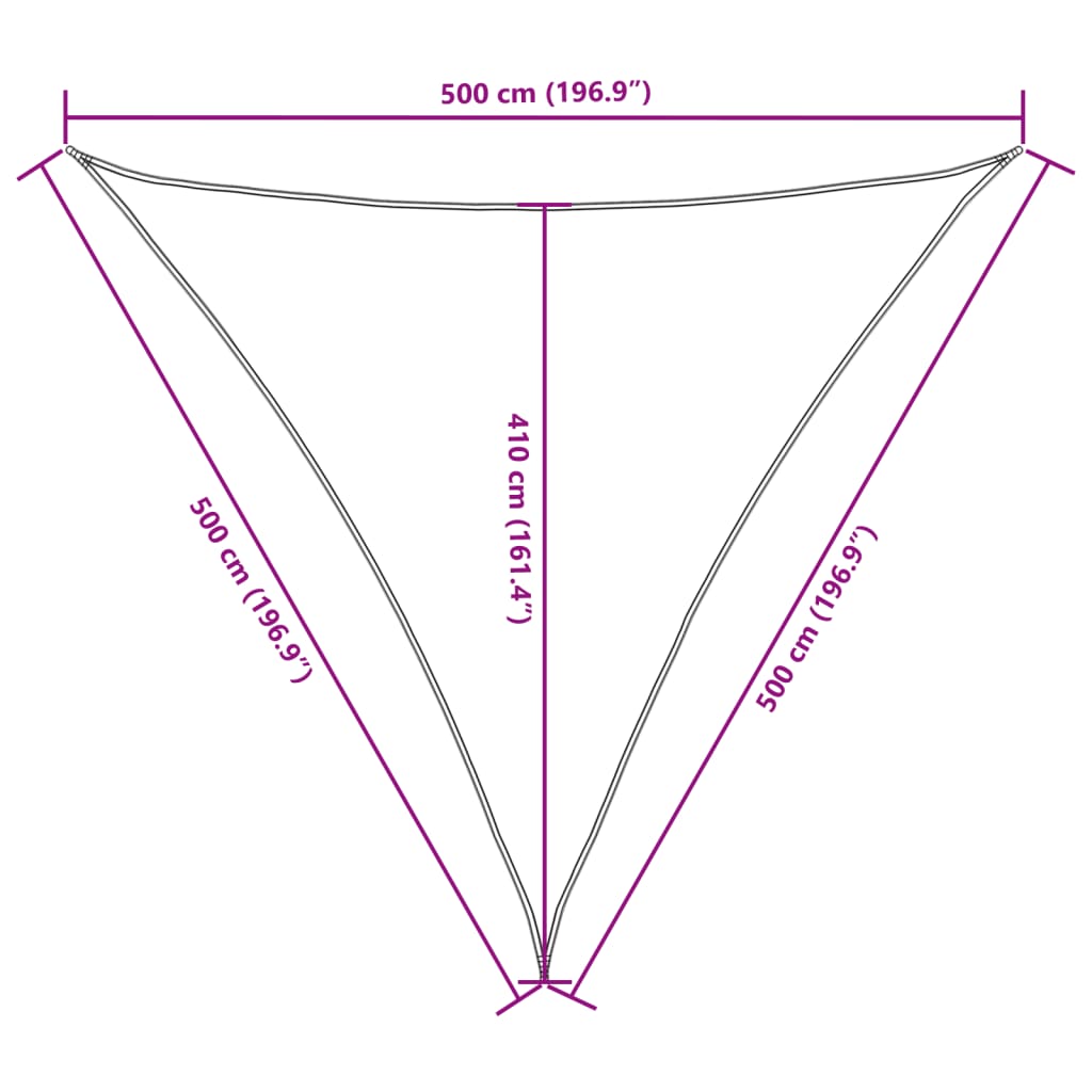 Sonnensegel Oxford-Gewebe Dreieckig 5x5x5 m Rot