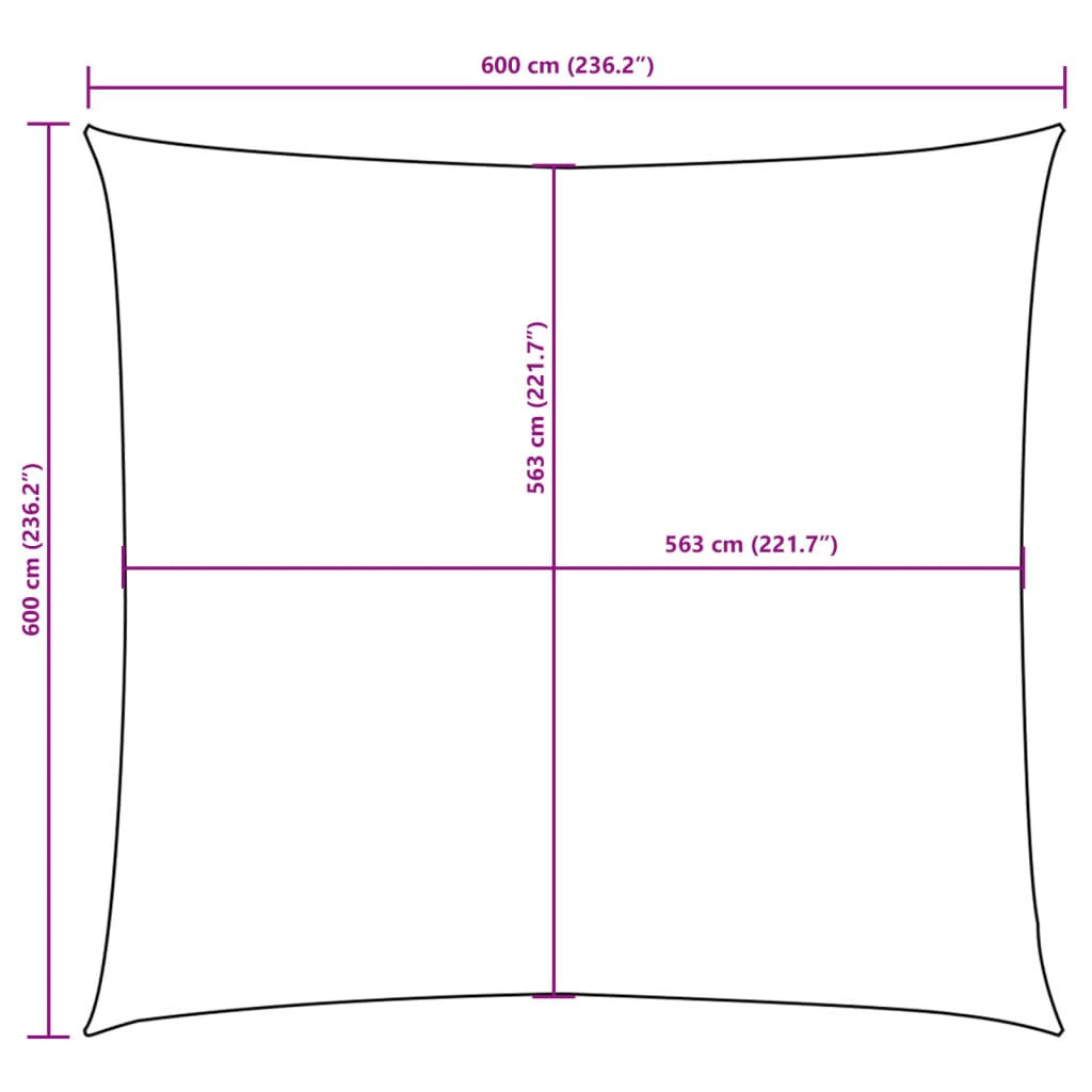 Sonnensegel Oxford-Gewebe Quadratisch 6x6 m Orange