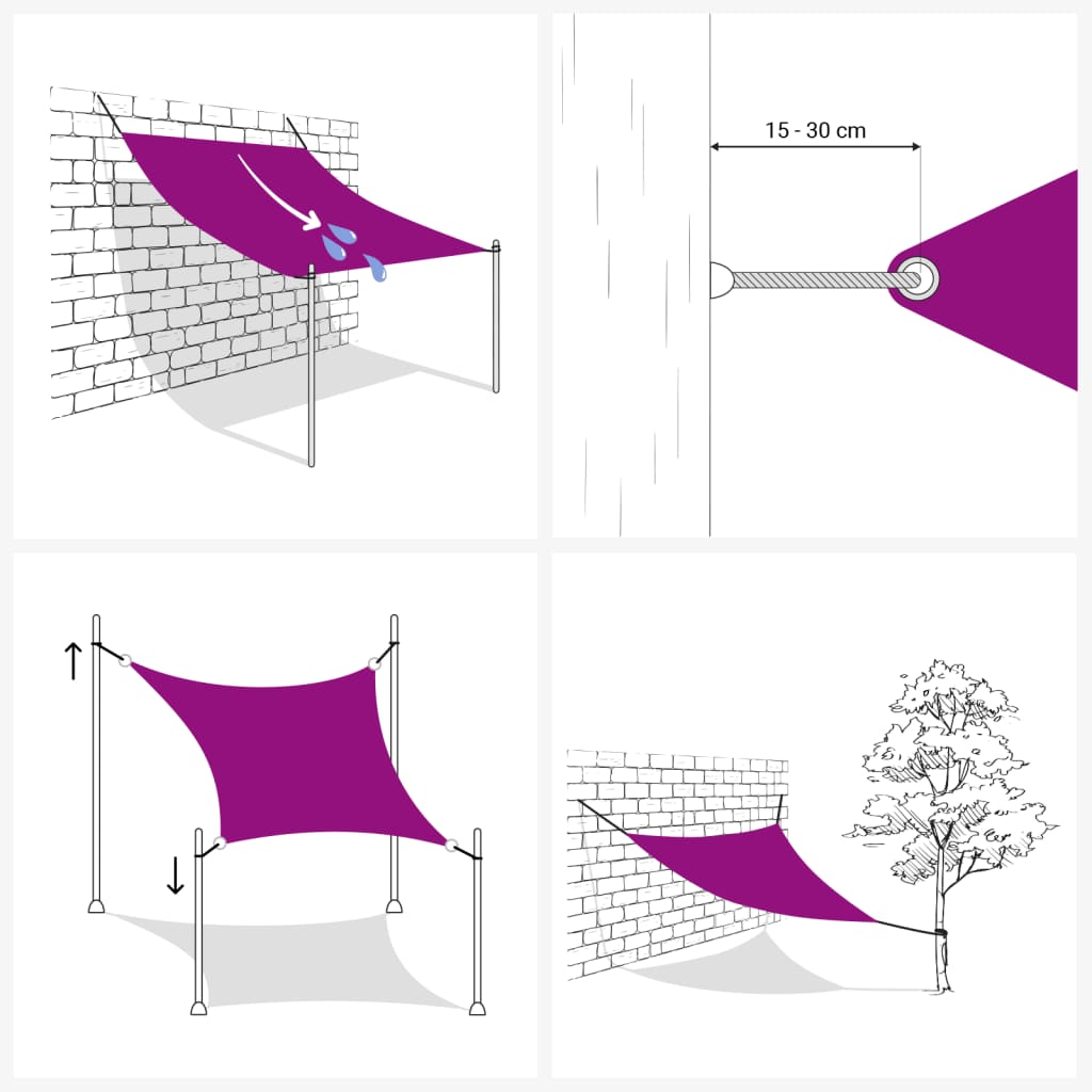 Sonnensegel Oxford-Gewebe Rechteckig 3,5x4,5 m Orange