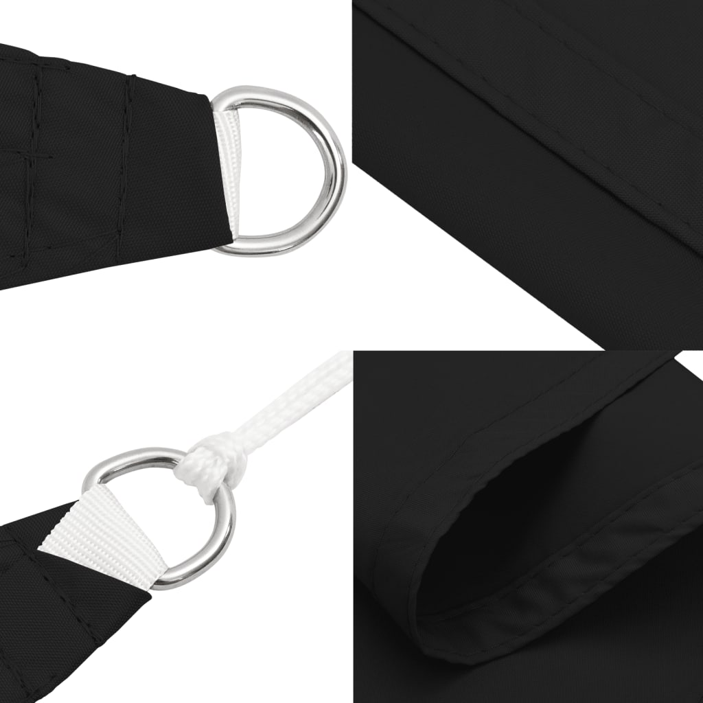 Sonnensegel Oxford-Gewebe Rechteckig 6x8 m Schwarz