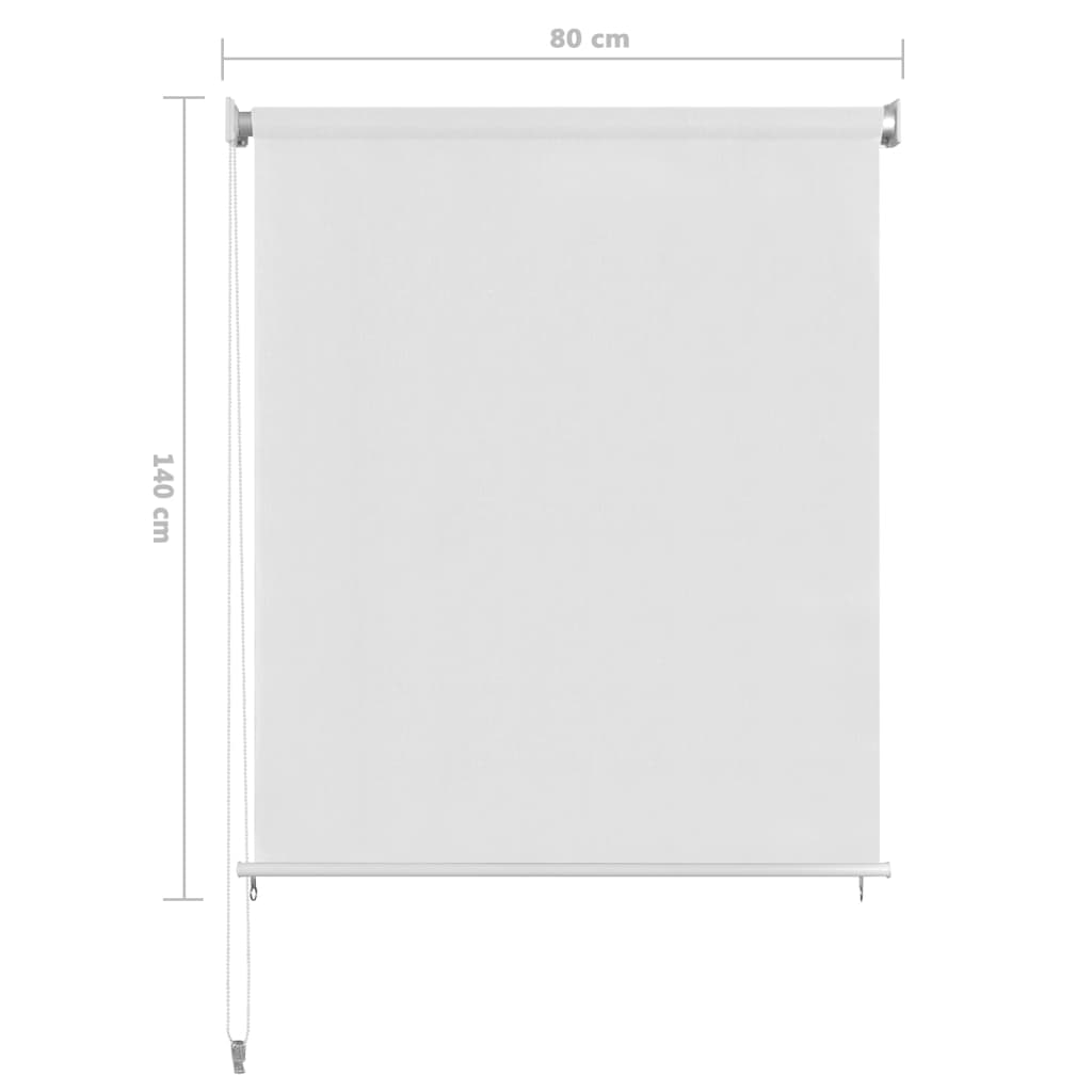 Außenrollo Weiß 80x140 cm HDPE
