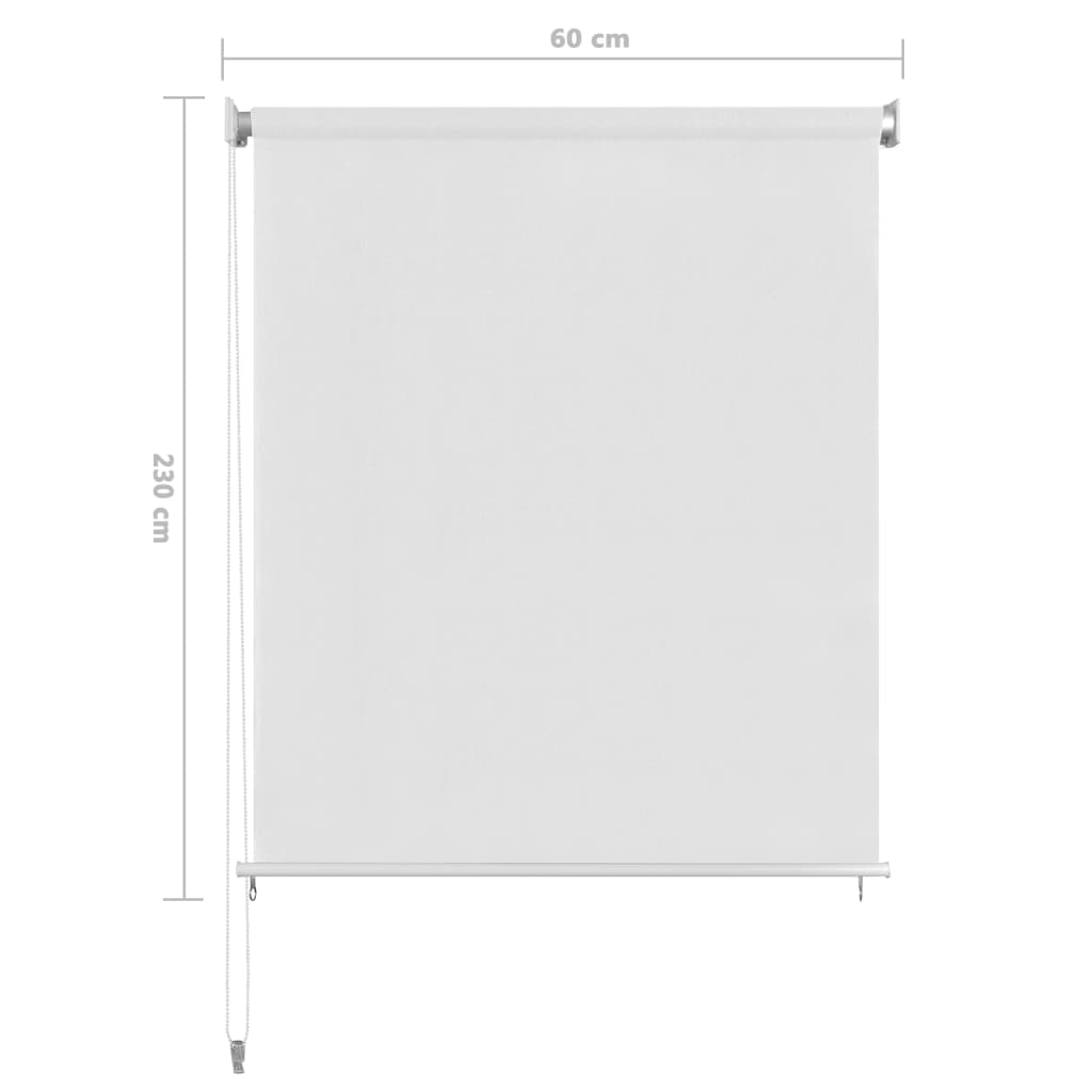 Außenrollo Weiß 60x230 cm HDPE