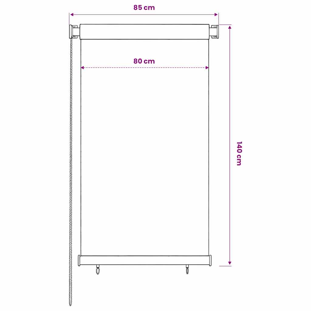 Außenrollo 80x140 cm Dunkelgrün HDPE