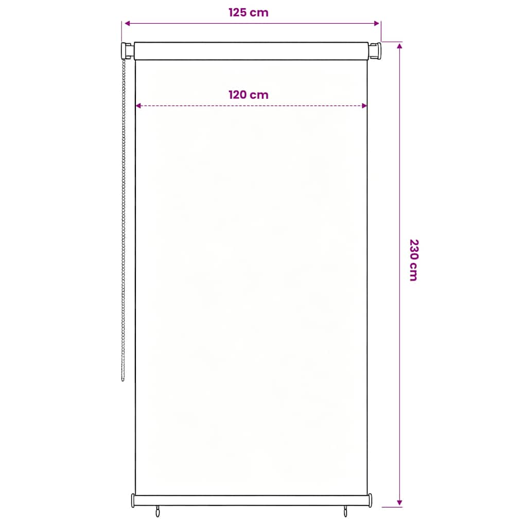 Außenrollo 120x230 cm Dunkelgrün HDPE