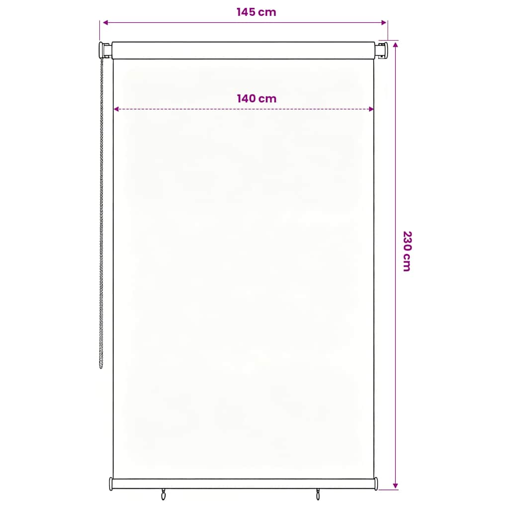 Außenrollo 140x230 cm Dunkelgrün HDPE