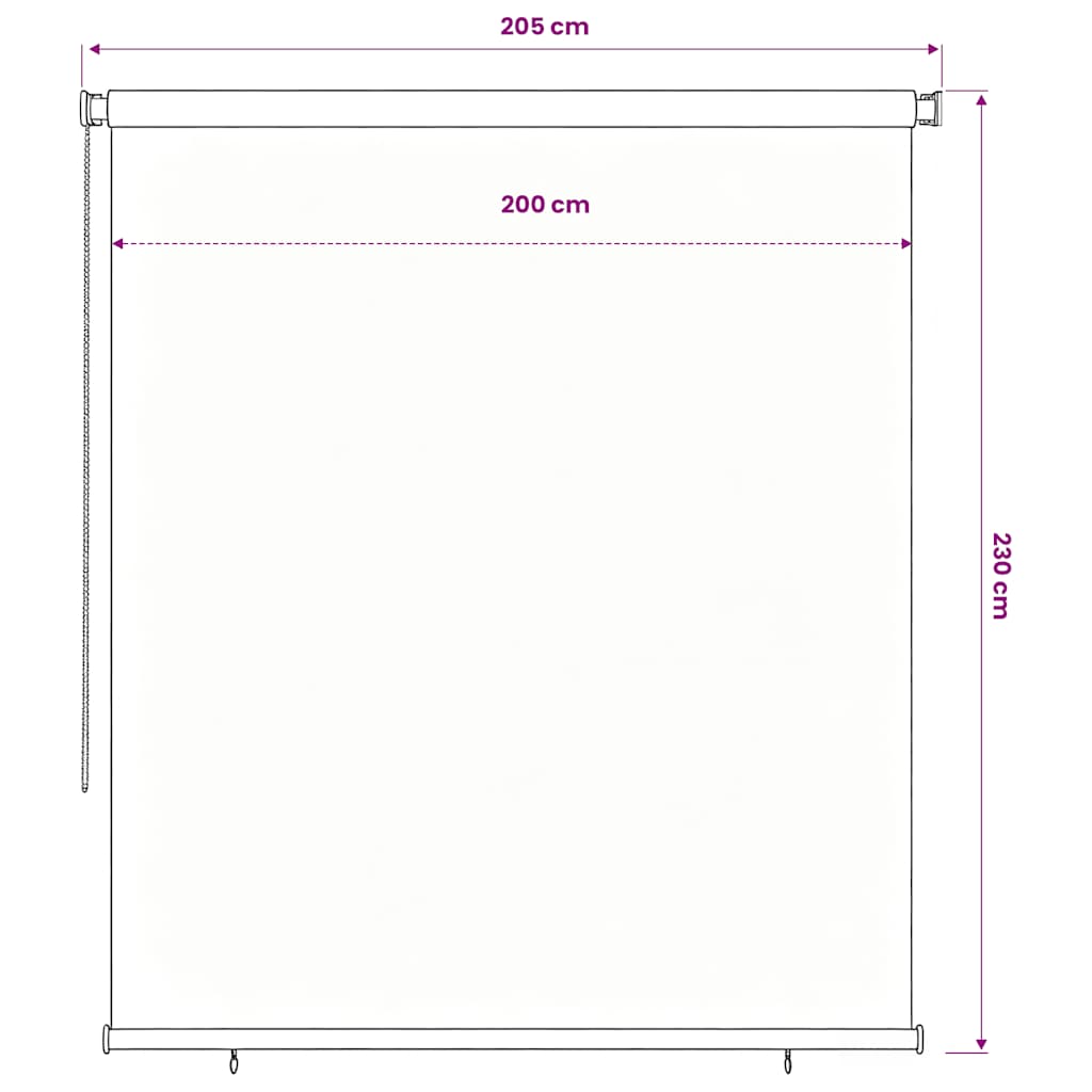Außenrollo 200x230 cm Dunkelgrün HDPE