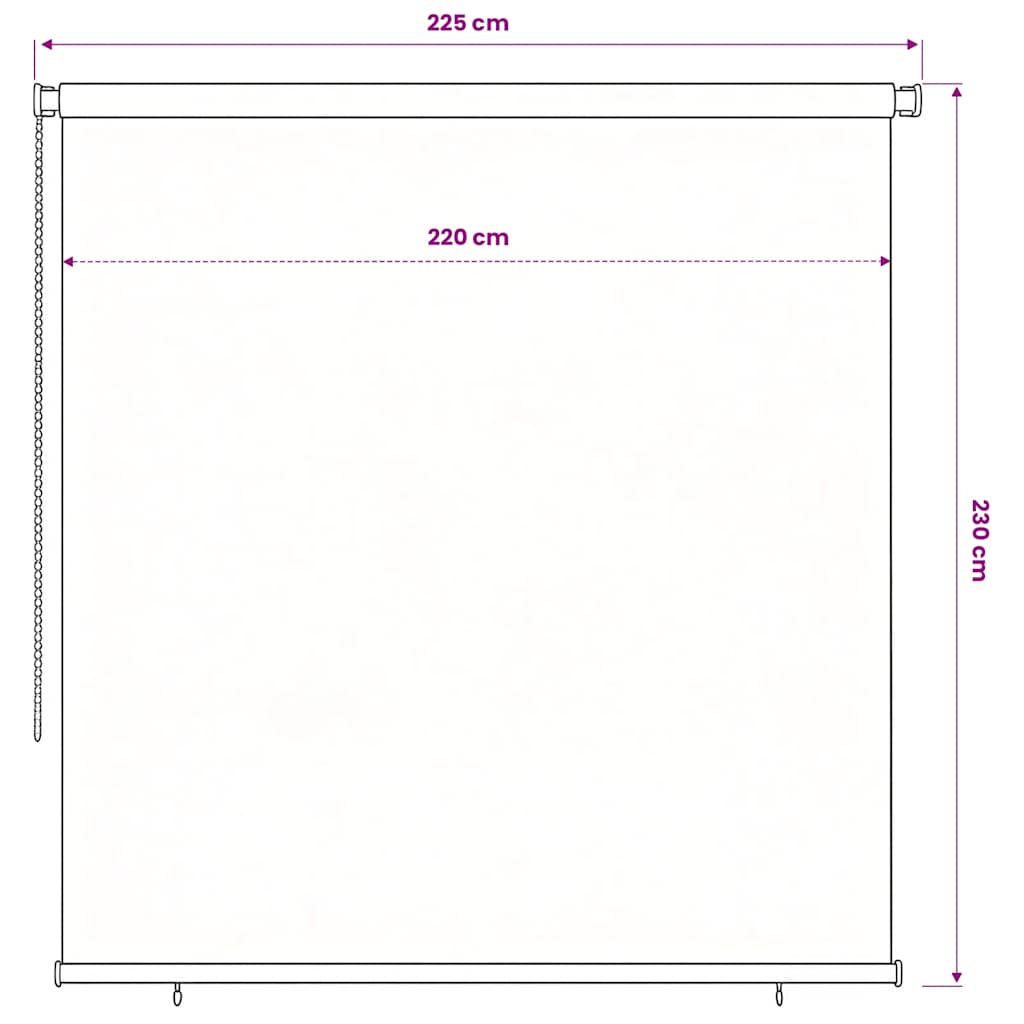 Außenrollo 220x230 cm Dunkelgrün HDPE