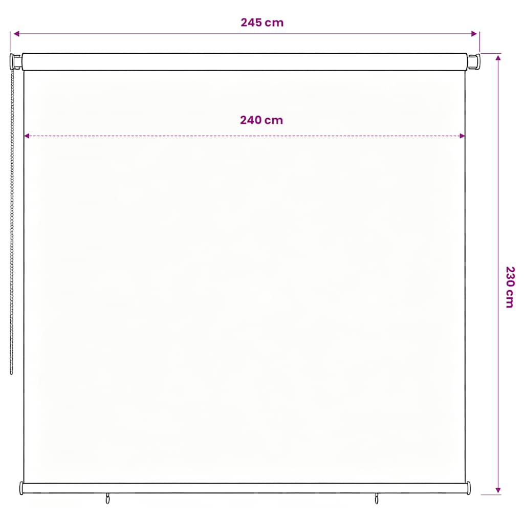 Außenrollo 240x230 cm Dunkelgrün HDPE