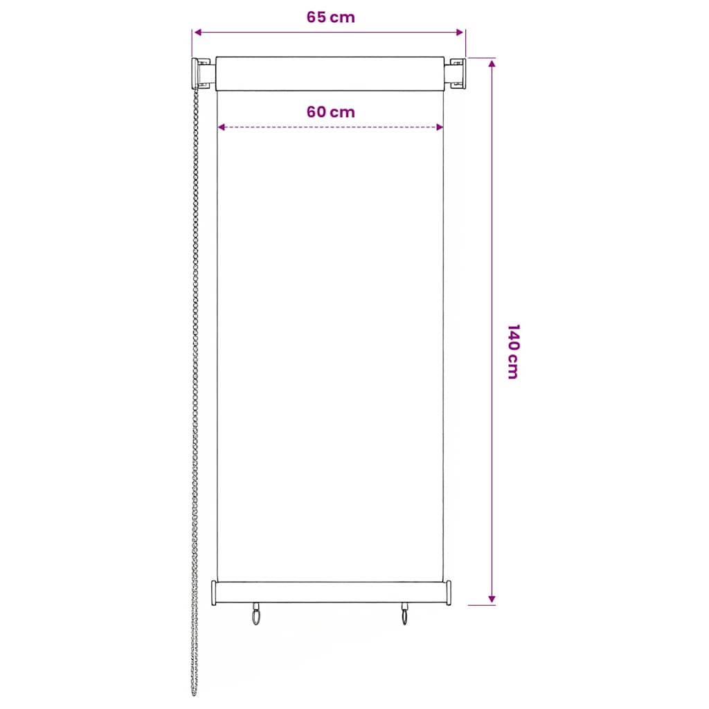 Außenrollo 60x140 cm Blau HDPE
