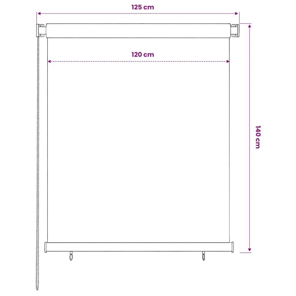 Außenrollo 120x140 cm Blau HDPE