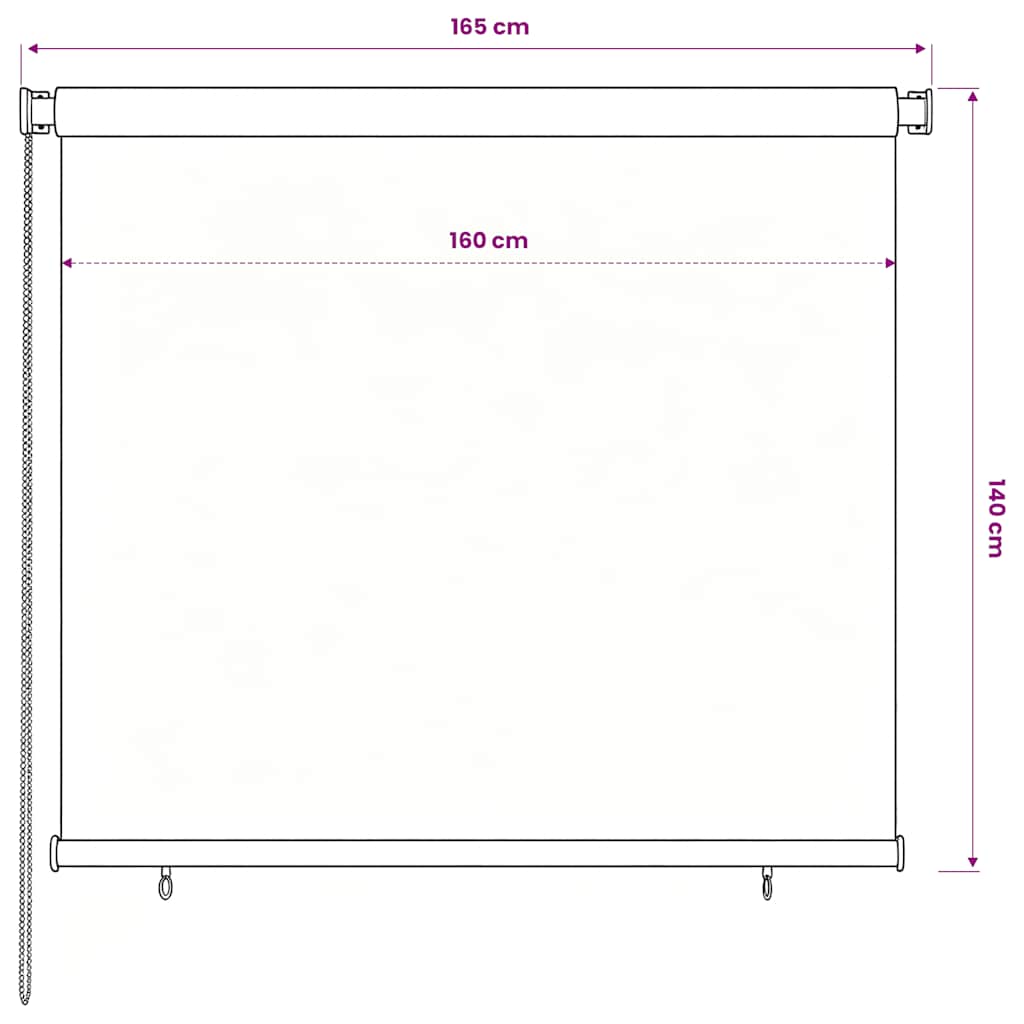 Außenrollo 160x140 cm Blau HDPE
