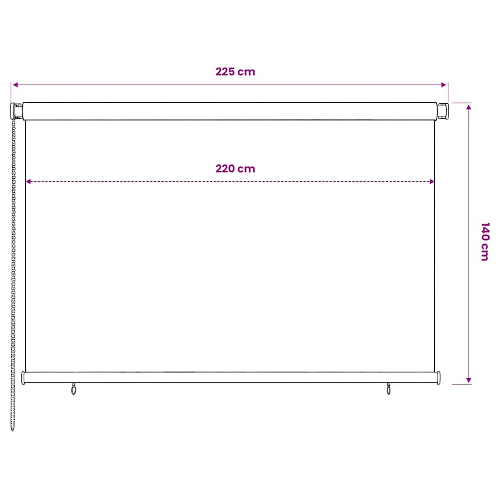 Außenrollo 220x140 cm Blau HDPE