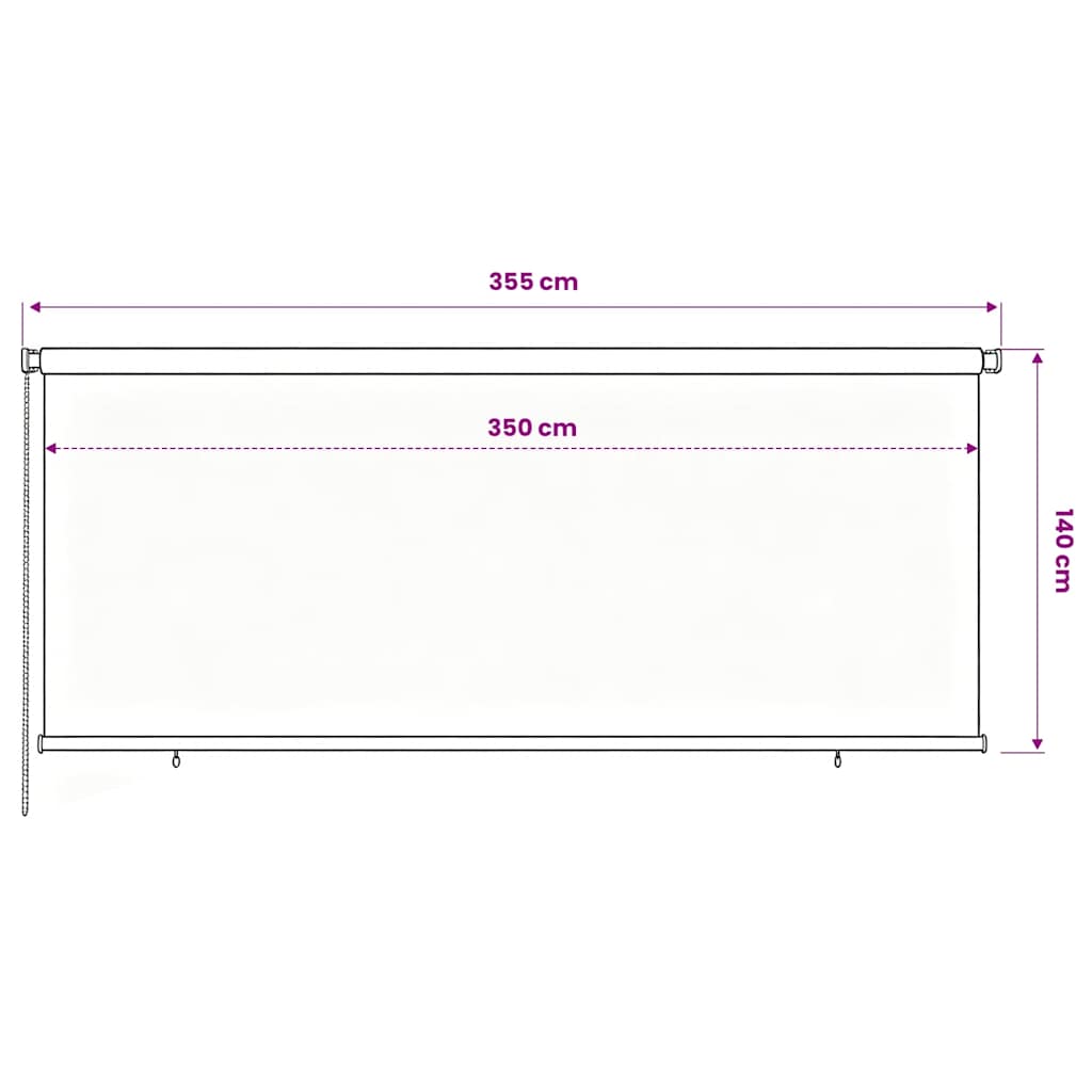 Außenrollo 350x140 cm Blau HDPE