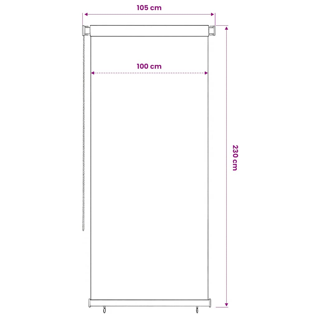 Außenrollo 60x230 cm Blau HDPE