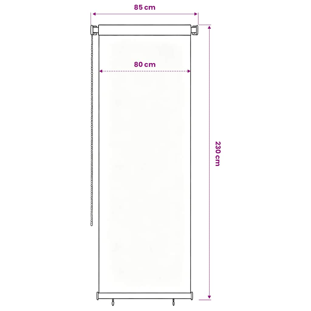 Außenrollo 80x230 cm Blau HDPE