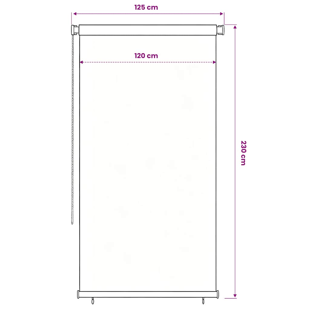 Außenrollo 120x230 cm Blau HDPE