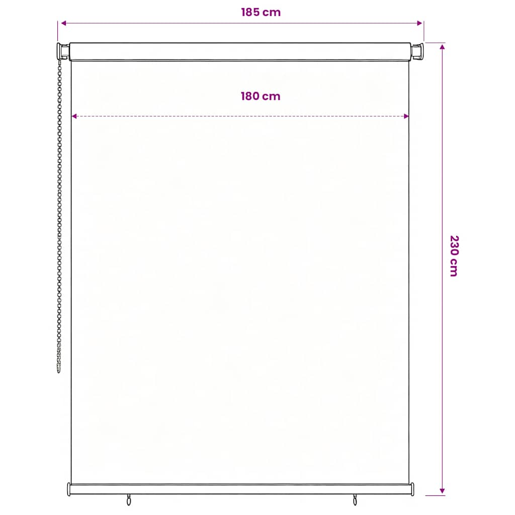 Außenrollo 200x230 cm Blau HDPE