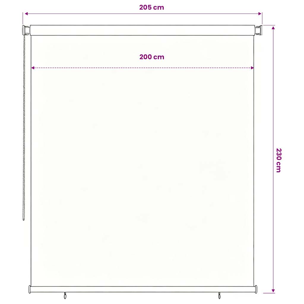 Außenrollo 220x230 cm Blau HDPE