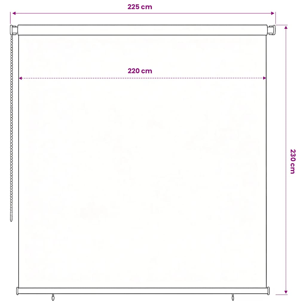 Außenrollo 240x230 cm Blau HDPE