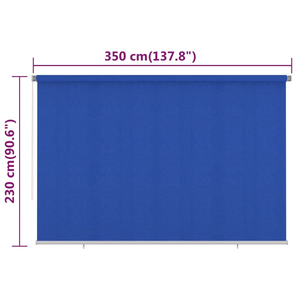 Außenrollo 350x230 cm Blau HDPE