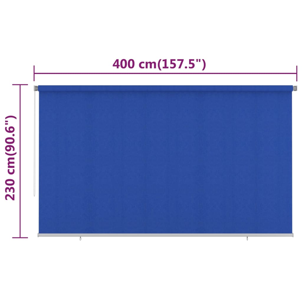 Außenrollo 400x230 cm Blau HDPE