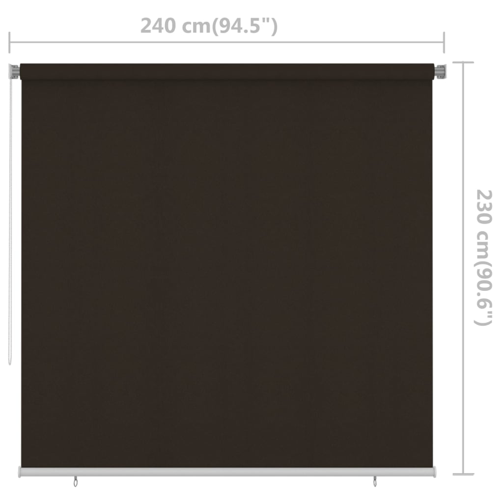 Außenrollo 240x230 cm Braun