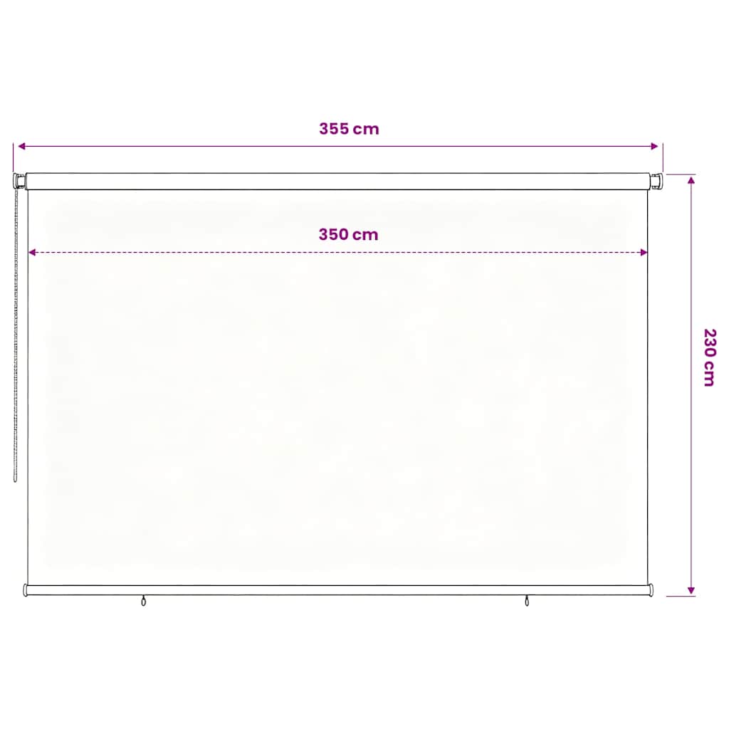 Außenrollo 350x230 cm Braun HDPE