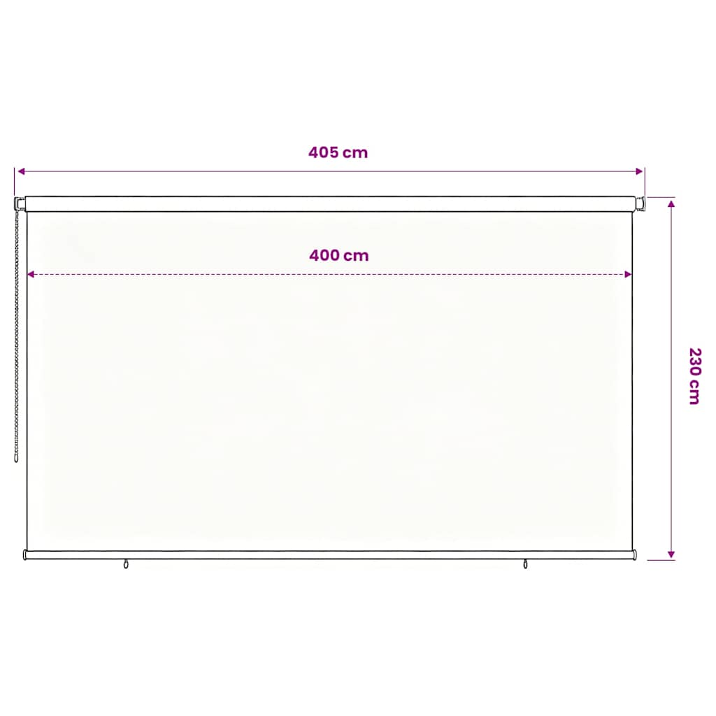 Außenrollo 400x230 cm Braun HDPE