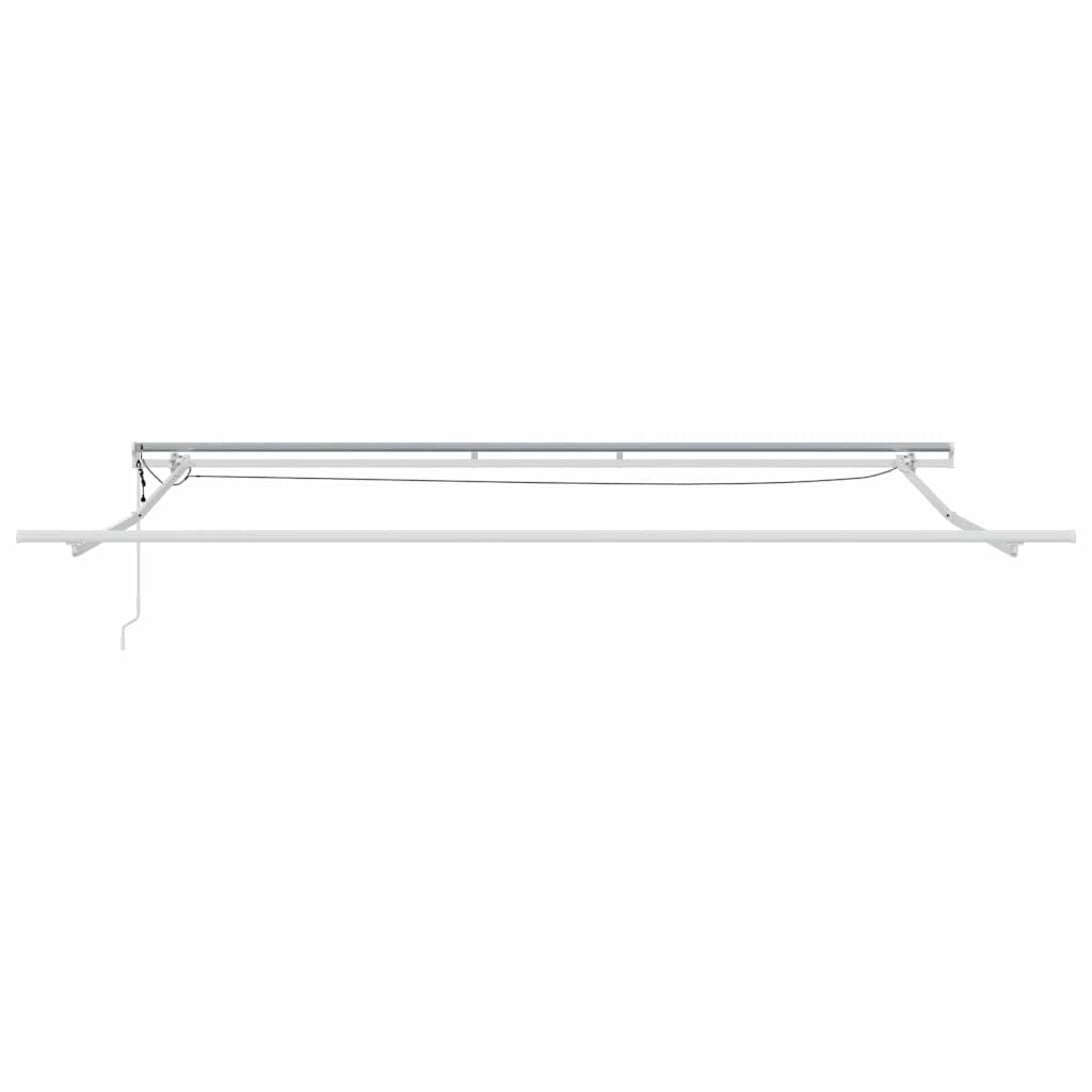 Markisenrahmen mit LED-Lichtleisten Weiß 500 x 350 cm Aluminium