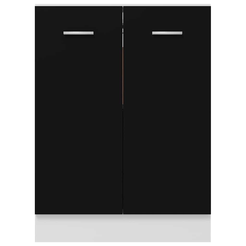 Unterschrank Lyon Schwarz 60x46x81,5 cm Holzwerkstoff