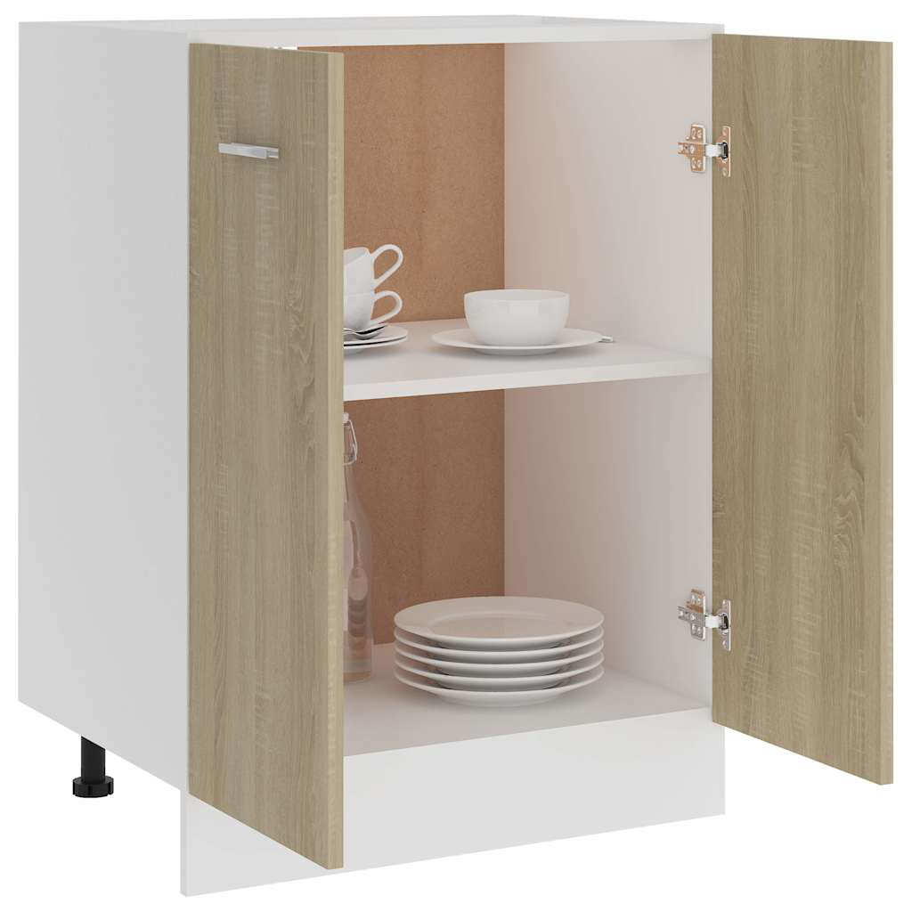 Unterschrank Lyon Sonoma-Eiche 60x46x81,5 cm Holzwerkstoff