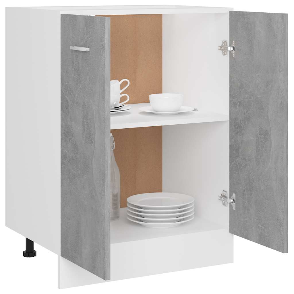Unterschrank Lyon Betongrau 60x46x81,5 cm Holzwerkstoff
