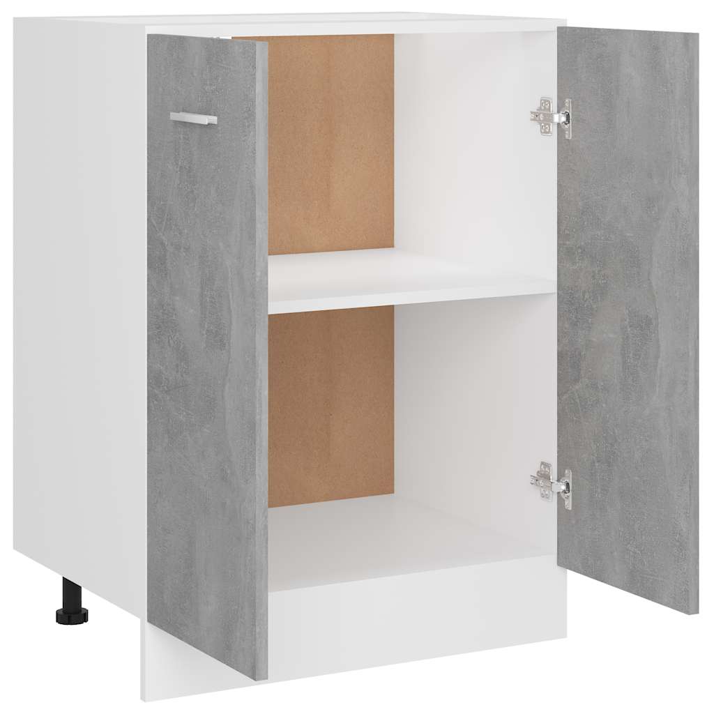 Unterschrank Lyon Betongrau 60x46x81,5 cm Holzwerkstoff
