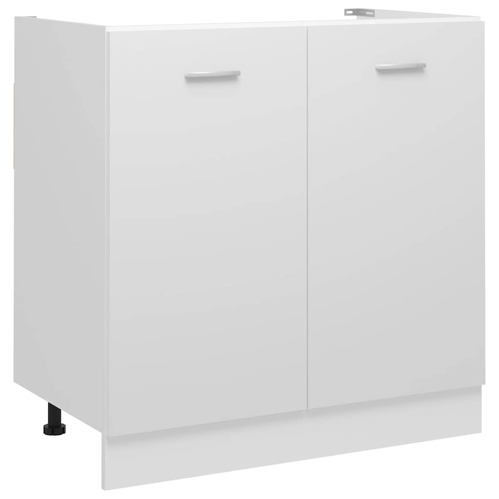 Spülenunterschrank Lyon Weiß 80x46x81,5 cm Holzwerkstoff