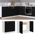 Spülenunterschrank Lyon Schwarz 80x46x81,5 cm Holzwerkstoff